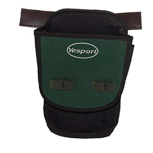 CAZA Y AVENTURA Una Bolsa de ojeo-Bolsa portacartuchos en Lona Verde. con Enganche para Llevar en el cinturón.para 60 Cartuchos