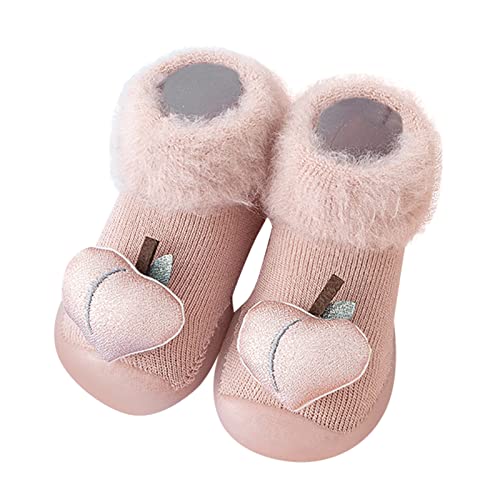 Infant Cute Cartoon Socks Shoes Boys Girls First Walking Shoes Thickened Warm Cute Cartoon Shoes Baby Sock Shoes