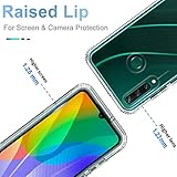 Gufuwo Case for Huawei Y6P Case, MED-LX9 Case with Tempered Glass Screen Protector, Clear 360 Full Body Protection Hard Shell+Soft TPU Bumper Shockproof Cover Cases for Huawei Y6P (Clear) - Image 2