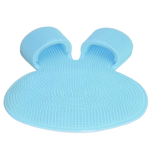 Tapis de douche pour épurateur de pieds bleu antidérapant en silicone exfoliant