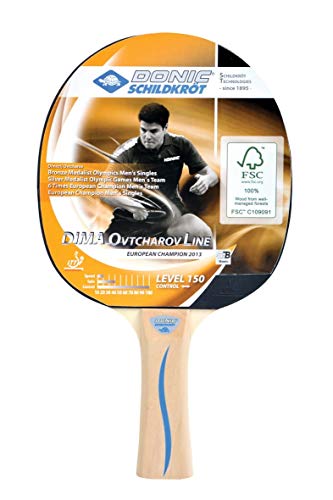 Donic-Schildkroet Ovtcharov 150 FSC - Mesa de Ping Pong, Color Negro y Rojo