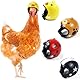 XYTAHDM 4 Stück Hühnerhelm Kopfbedeckung, Hühnerhelm Kunststoff Huhn Helm Haustier Helm Helm Für Huhn Haustierschutzhelm Entzückender Helm Für Huhn Ente Vogel