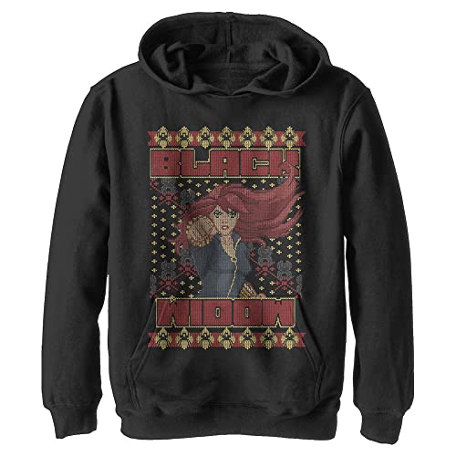 Sweatshirt à capuche Marvel garçon Avengers - Pull noir Black Widow enfant