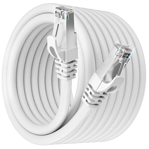Image of Soibke Cat 7 Ethernet Cable 20ft, Outdoor&Indoor, High Speed Cat 7 SFTP Triple Shielded Ethernet Cable, Network, Internet Cables, with RJ45 Connector for Router, Modern, PS4 /5, Gaming