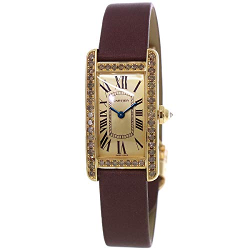 カルティエ Cartier タンクアメリカンSM WB706431 レディース 腕時計 ダイヤ K18YG イエローゴールド クォーツ ウォッチ 【中古】 90070195