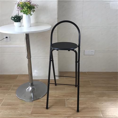 Taburete De Bar Plegable Taburetes Altos Plegables Con Respaldo Taburete Plegable Alto Ligero Portatil Con Reposapiés Y Pies Antideslizantes Taburetes Plegables Cocina Sin Instalación Fácil De Limpiar