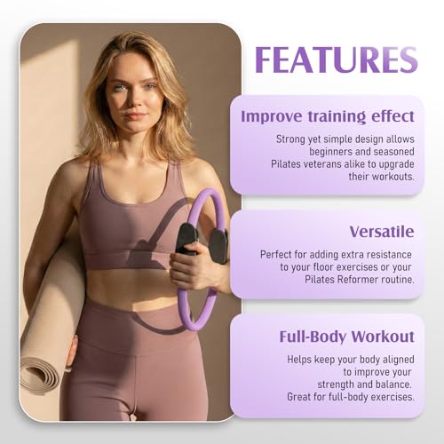 JKSHMYT Anilla de Pilates, Círculo Mágico de 14.5 pulgadas Equipo de Pilates miniatura 4