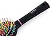 OneDor Rainbow S-Curve Ball tipped Air Volume Paddle Hair Brush with Flexible Cushion Base for Hair | Detangling Comb (2 Set - Black)