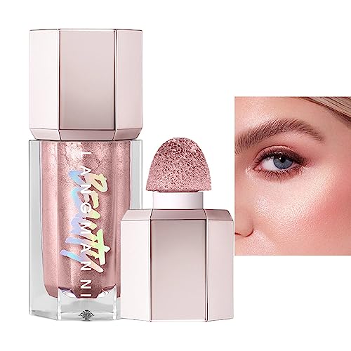 Iluminador líquido para rostro | Liquid Luminizer Shimmer larga duración | Iluminador líquido a prueba agua Shimmer Stick, resaltador brillo ligero y suave para un maquillaje Teksome