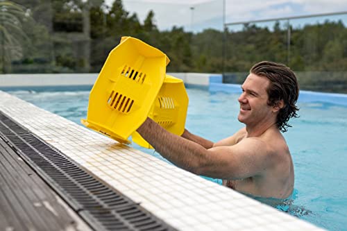 Image of Aquastrength Hydro-Tone Total Body Pool Exercise System, Isokinetic Functional Water Weights, Bells 12 inch x 7.5 inch, Fins 6.5 inch x 2.5 inch, Quick Start Guide Included