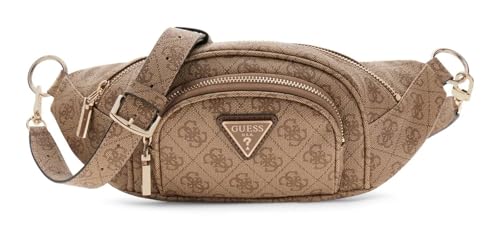 Sac banane sac à épaule bandoulière GUESS Latona marron et beige