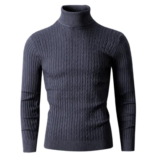 Men's Half Turtleneck Sweater Knitted Pullover Long Sleeve Solid Color Comfortable Warm Unisex Casual Relaxed Fit3