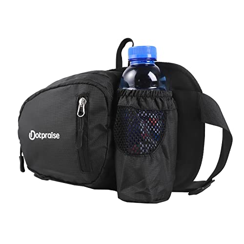 Dotpraise Hiking Fanny Pack With Water Bottle Holder, Hiking Waist Pack With Adjustable Strap And Multiple Pockets For Walking, Cycling, Travel And Visiting Parks #TOP2