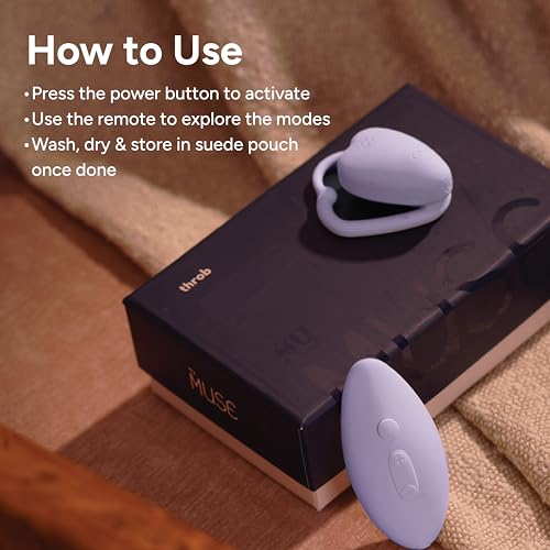 Image of MyMuse Throb Body Massager For Women | Remote Controlled & Wearable | 10 speeds | Electric, USB-Rechargeable, Waterproof - Lavender Haze