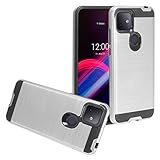 CELZEN - for T-Mobile REVVL 4 Plus (6.52') 5062W, REVVL 4+ - Brushed Style Phone Case - CS3 Silver