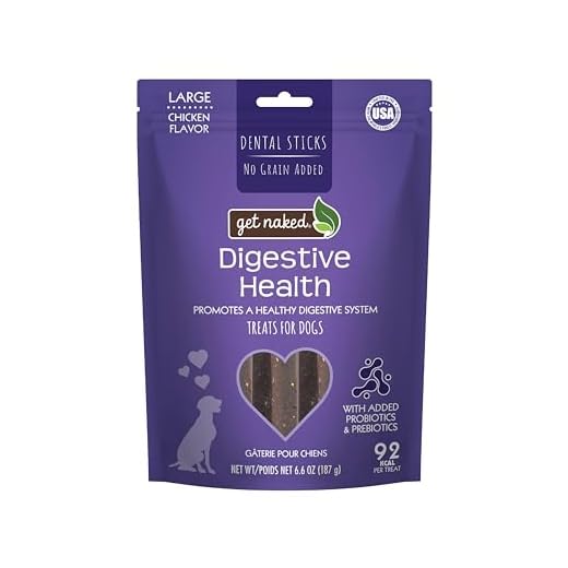 Get Naked Grain Free 1 Pouch 6.6 Oz Digestive Health Dental Chew Sticks, Large
