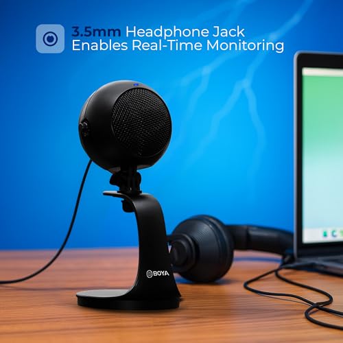 Image of BOYA PM300 USB Type C Podcast Mic Set | Microphone for Recording | Dynamic Microphone | Condenser Mic | Microphone for YouTube Streaming Compatible with Android Phones, Windows /Mac Computers.