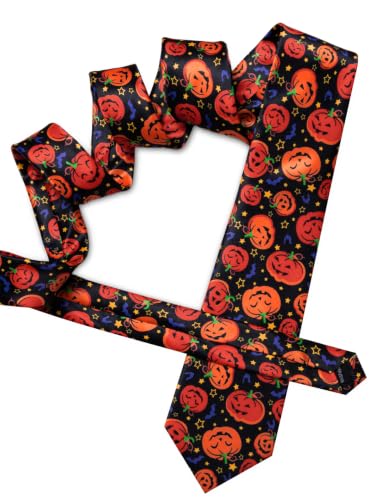 Image of Barry.Wang Men Tie Sets Skull Extra Long Necktie Pocket Square Cufflinks