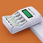 EBL LCD Battery Charger Smart Individual 907 AA AAA Rechargeable Battery Charger for Ni-MH Ni-CD Rechargeable Batteries