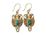 Turquoise Brass Earrings Designer Floral Traditional Earring Jewellery Boho Earrings Tribal Earrings
