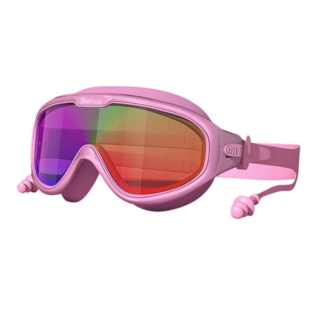 DFrywdgSEY swimming goggles, Children's Swimming Goggles Waterproof and Anti-fog Big Frame Earplugs Set
