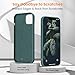 OuXul for iPhone 14 Case, iPhone 13 Case Shockproof Liquid Silicone Protective Phone Case with Soft Anti-Scratch Microfiber Lining Ultra Slim Drop Protection Phone Cover 6.1 inch(Forest Green)