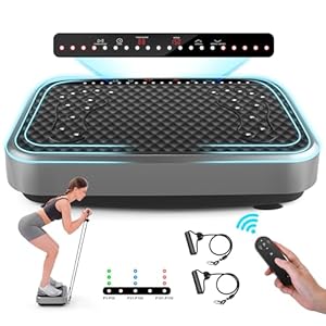 2025 Upgrade Vibration Plate Exercise Machine, Tawom Vibration Plate for Lymphatic Drainage,Whole Body Fitness Platform for Weight Loss,Body Toning,Dynamic Workout Lights,Home Gym Workout