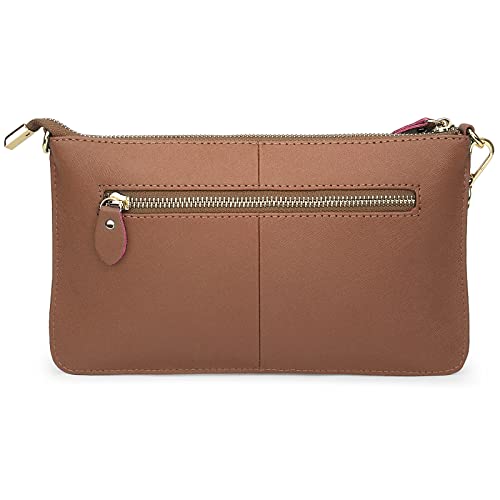 Image of Uromee Wristlet Wallet Clutch Purses for Women Genuine Leather Crossbody Bag Handbag with Detachable Shoulder Chain