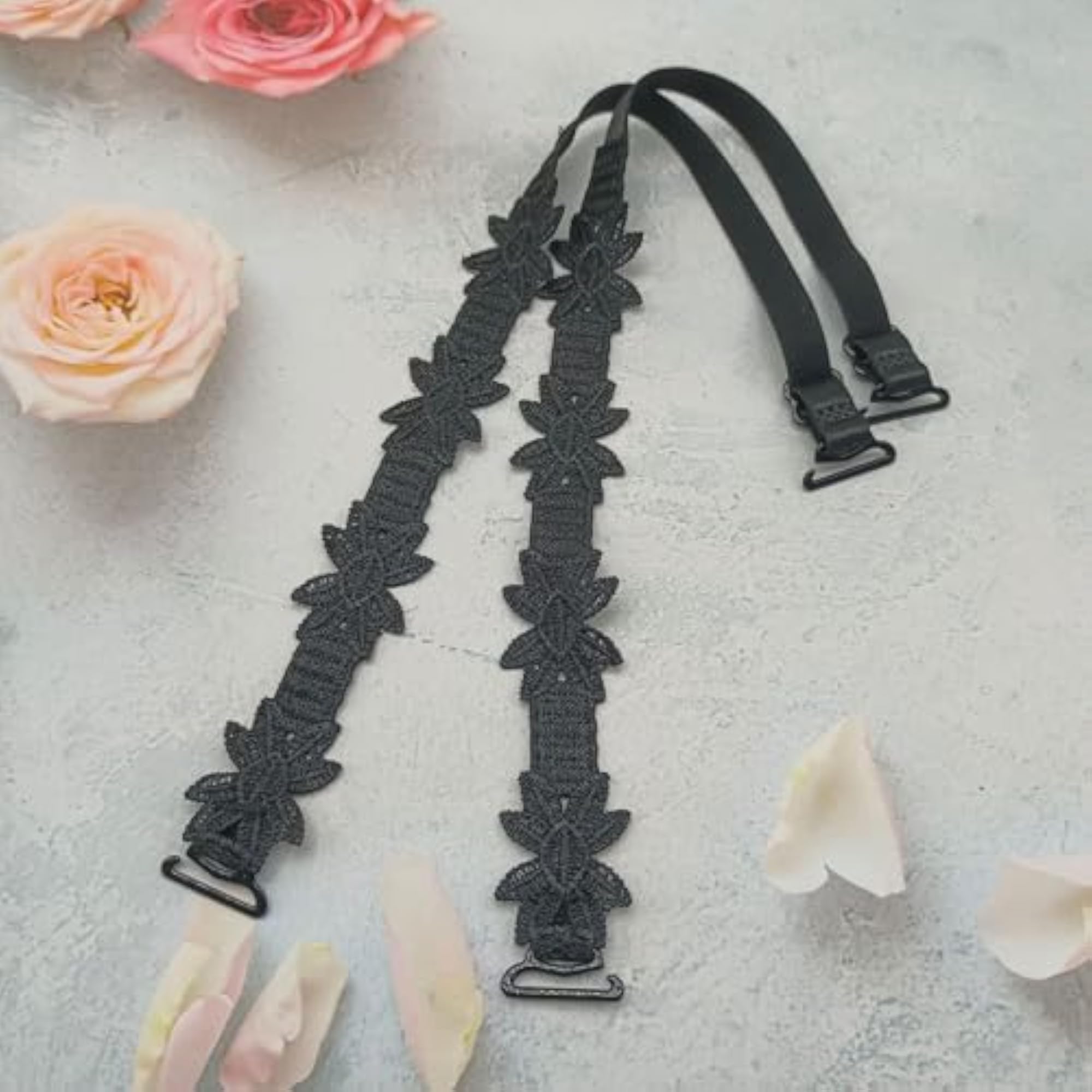 Embroidered Replacement Shoulder Strap Gradient Color Solid Soft Comfortable Back Strap