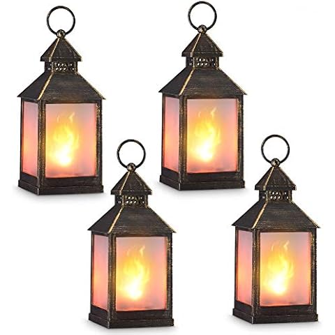 ZKEE 11 Decorative Flame Effect Lantern Set Cover