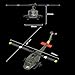 Ssccgym 315MM C032 UH-1 Remote Control Helicopter Aircraft for Adults Expert 6CH RC Heli Helicopter Maintain Altitude Brushless Motor/Optical Flow Positioning/Fly Upside Down 3D Rolling RTF