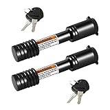 METOWARE Trailer Hitch Lock, 5/8" Dia Barbell-Style Locking Hitch Pin, Towing Hitch Receiver Lock wi