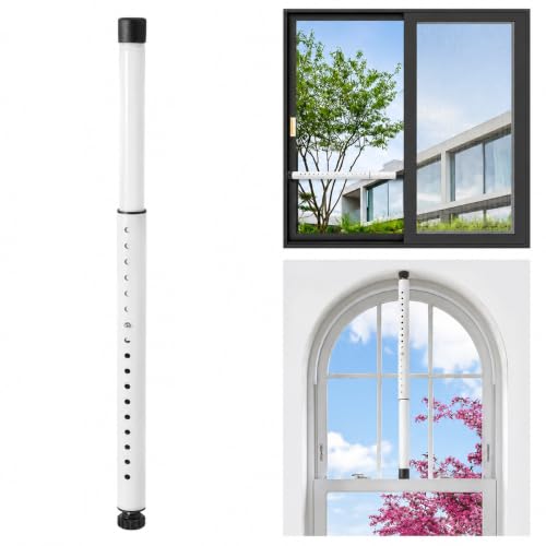 Sliding Door Security Bar for Sliding Glass Door 17-50 inch Adjustable Window Security Bar Heavy Duty Patio Door Security Bar Child Proof Anti Lift Door Jammer with Rubber Tips Home Apartment Hotel