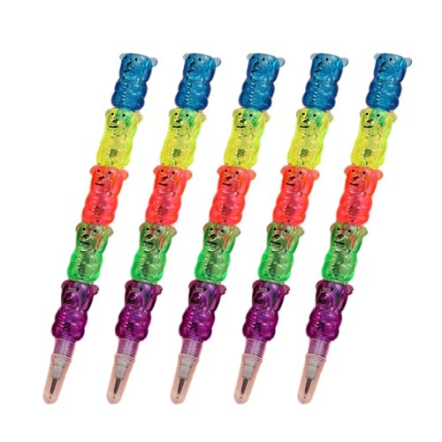 Set de 5 Lápices apilables con diseño de oso miniatura 4