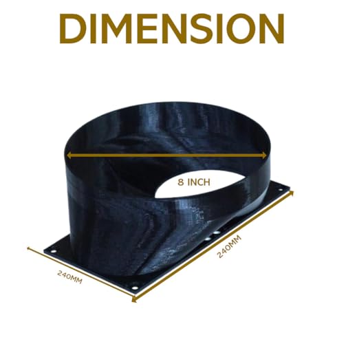 Image of Vaali 240mm to 8 Inch Heat and Noise Management Fan Shroud for ASIC Miner Fan Duct Hose Adapter Compatible with Antminer S19 T19 S17 T17