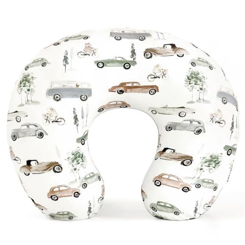 Image of GRSSDER Nursing Pillow Cover Stretchy Minky Removable Nursing Covers for Breastfeeding Pillows, Ultra Soft Comfortable Slipcover for Boy and Girls