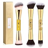 DUcare Makeup Brushes Duo End Foundation Powder Buffer and Contour Synthetic Cosmetic Tools