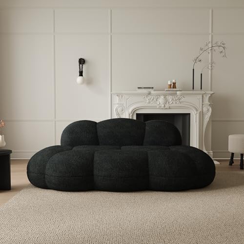 JACH 3 Seater Cloud Sofa for Living Room, Modern Sherpa