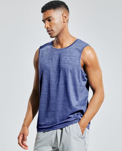 Image of MIER Men's Sleeveless Tank Top Dry Fit Workout Muscle Tee Shirt for Running Athletic Gym Sports Training, Moisture Wicking