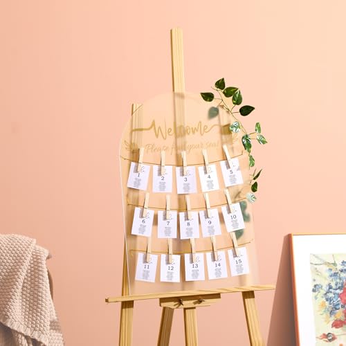RattanView Wedding Seating Chart Board 24 x 18 Inch Frosted Acryl...