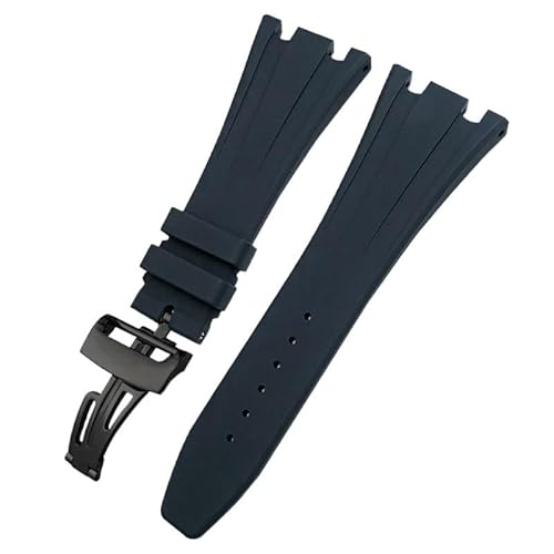 27mm 28mm フッ素ゴム時計バンド ロイヤル オーク オフショア ソフトシリコン時計ストラップ メンズ用
