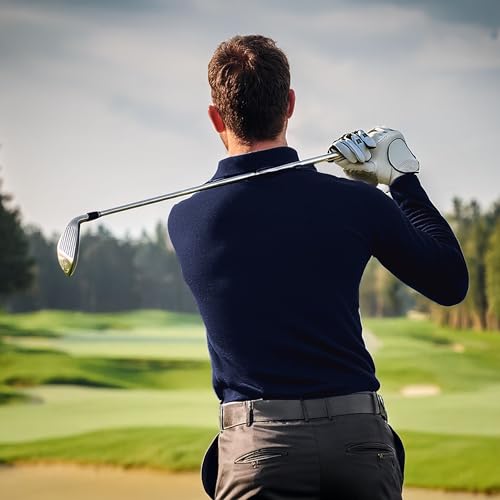 Premium Wear Long Sleeve Polo Shirt for Men, Cotton-Blend Fabric Golf Shirt with Collar, 3-Button Placket, Stain Guard3