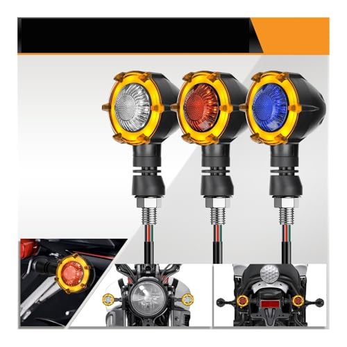 Clignotant LED pour moto rétro haut de gamme bicolore 12V - 2