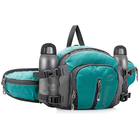 BestFire Portable Hiking Waist Packs Waterproof Nylon Waist Pouch Running Hiking Bum Bag Multifunctional Water Bottle Holder Walking Bag for Travel Outdoors Cover
