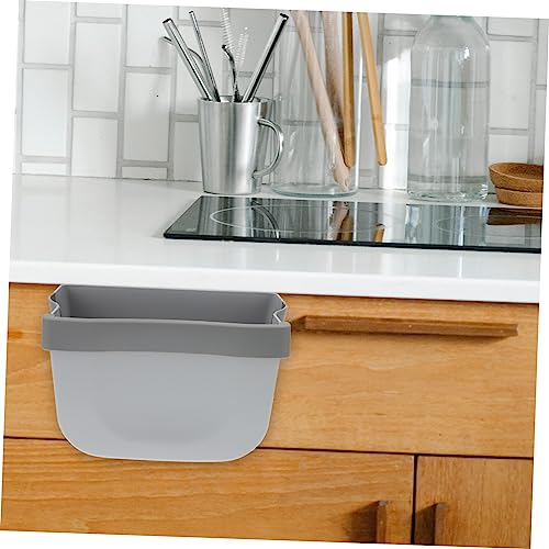 Caneca de basura plegable para colgar color gris claro miniatura 3