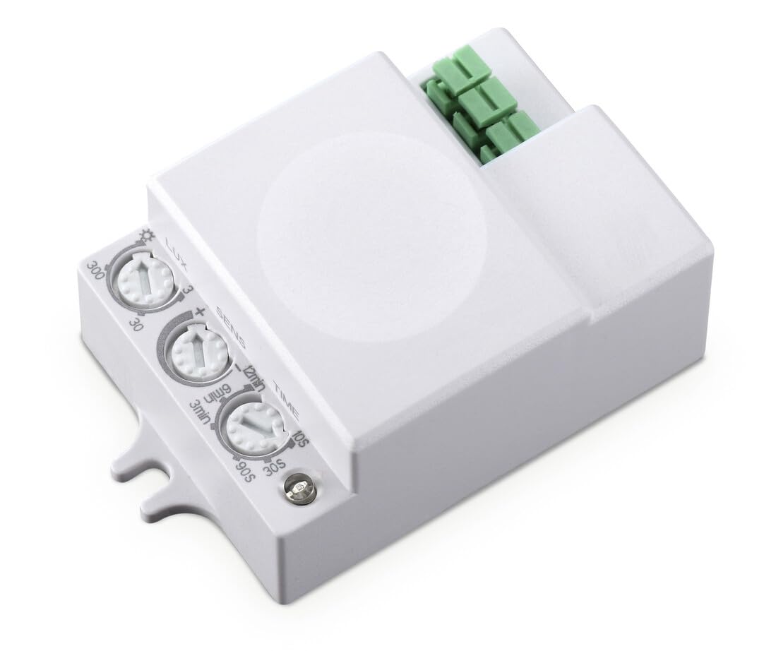 Détecteur de mouvement micro-ondes pour plafond et luminaire encastrable