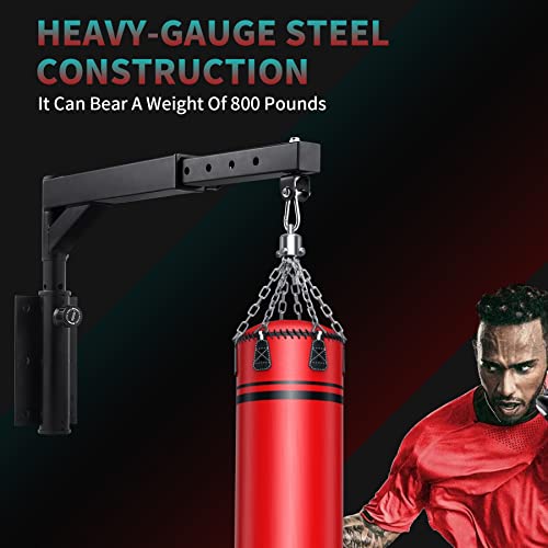 Wall Mount Heavy Bag Hanger, Adjustable Punching Bag Stand, Heavy Duty Boxing Bag Bracket For Home Gym, 800 Lb Capacity #TOP2