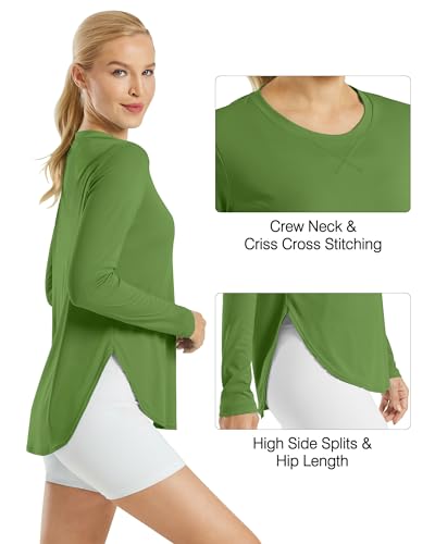 Image of G4Free Lightbreeze Womens UPF 50+ Long Sleeve Workout Tops Quick Dry UV Sun Shirt Running Gym Hiking Yoga Casual Lightweight