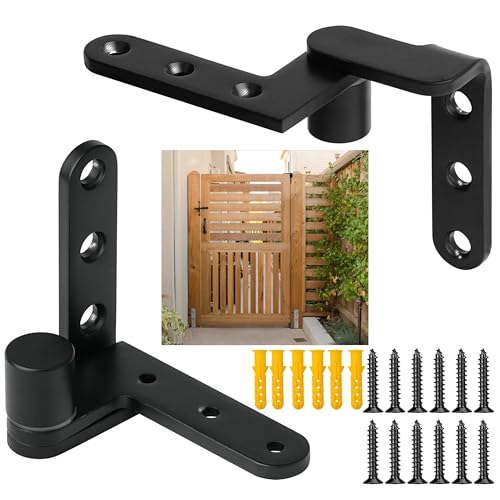 Pivot Door Hinge,Pivot Hinge,180 Degree Hinge Suitable for Doors with Thickness 20mm-40mm,Heavy Duty Door Hinge,Maximum Weight 100LBS,Solid Stainless Steel,Fence gate Hinges,Yard Door Hinges,1 Pair