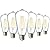 Sunco Lighting - 6 Pack Dusk to Dawn Light Bulbs LED Edison 3000K Warm White, CRI90 7W Equivalent 60W, Vintage Style ST64 Extra Bright Automatic Bulb, 800 Lumens, E26 Base, Light Sensing Outdoor UL